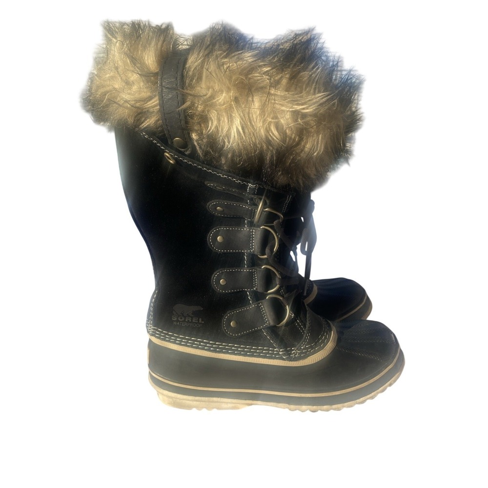 Sorel Joan of Arctic Women's Leather Winter Boots - Black, US 8